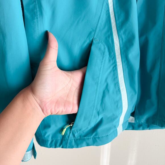 The North Face Blue + Green 3 in 1 HyVent Kira Jacket Large Snowboard Outdoor - Picture 2 of 16